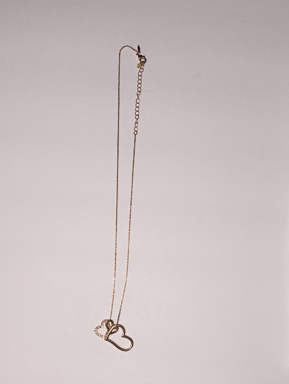 Delicate Gold Double Heart Necklace for Women